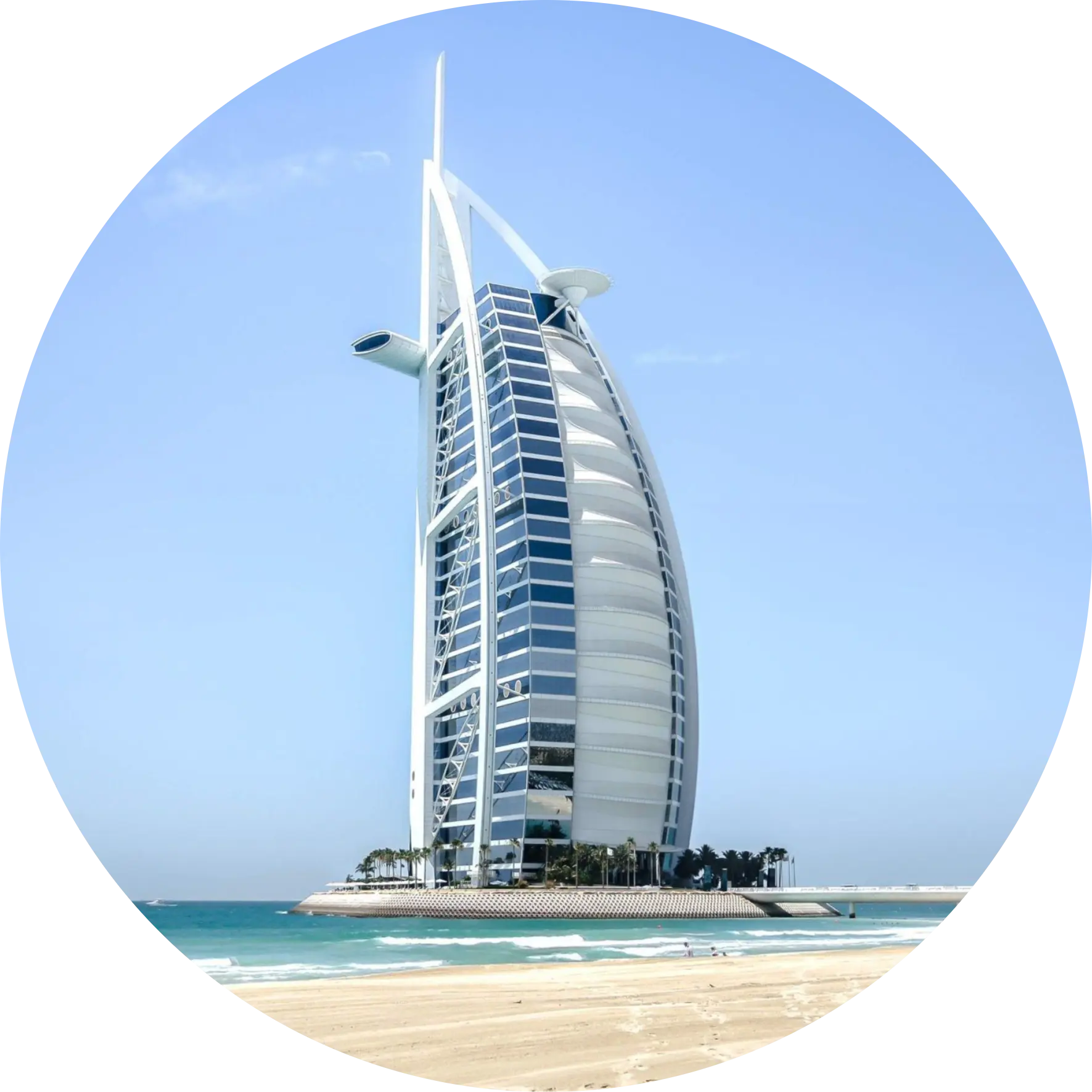 night lit up view of Dubai city